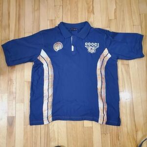 Vintage Coogi Men’s Polo Size XXXL Patches Colorblock Blue